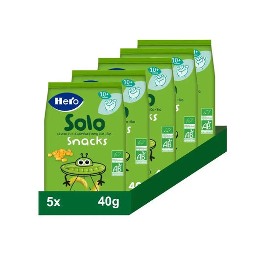 Hero Baby Snacks Pack Just Peas & Corn, 5 X 40 gramas