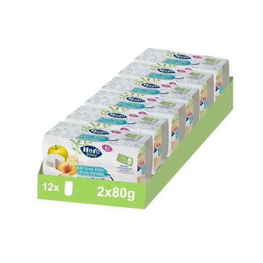 Hero Baby Pack Petit Fresh Cheese & Assorted Fruits, 6 x 2 x 80 gramas