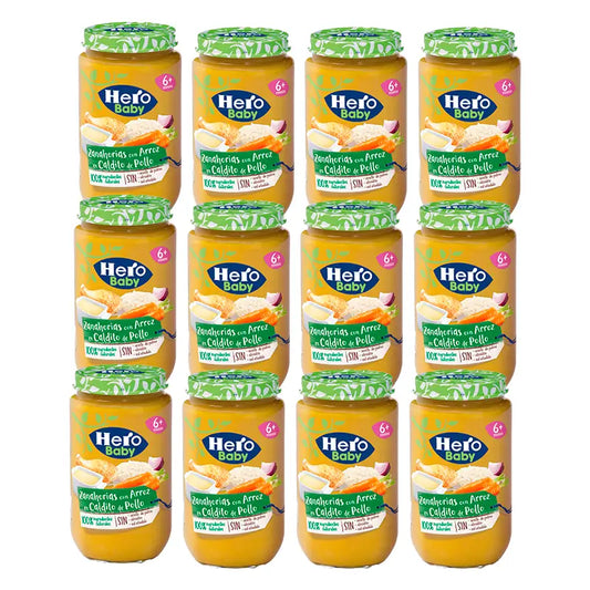 Hero Baby Pack Cenoura Arroz Caldo de Galinha, 12 X 235 Gr