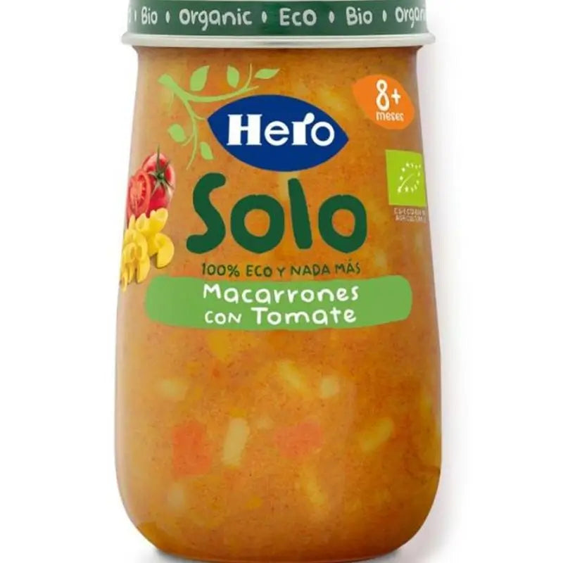 Frasco de Macarrão e Tomate Hero Baby Eco Hero Solo, 190g