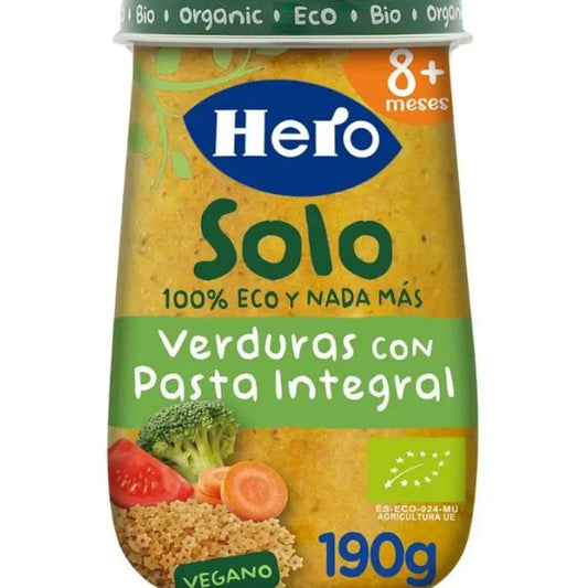 Hero Baby Hero Baby Hero Solo Vegetable Eco Jar com Massa Integral, 190g