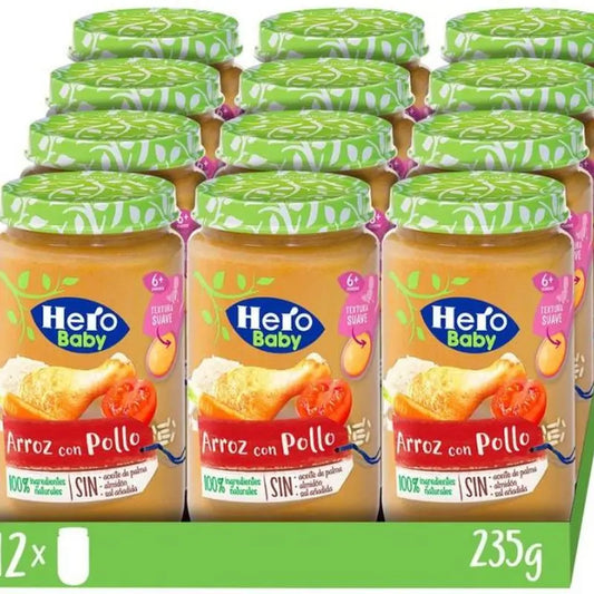 Hero Baby Pack 12X Taça Crispie de Arroz com Frango, 235g