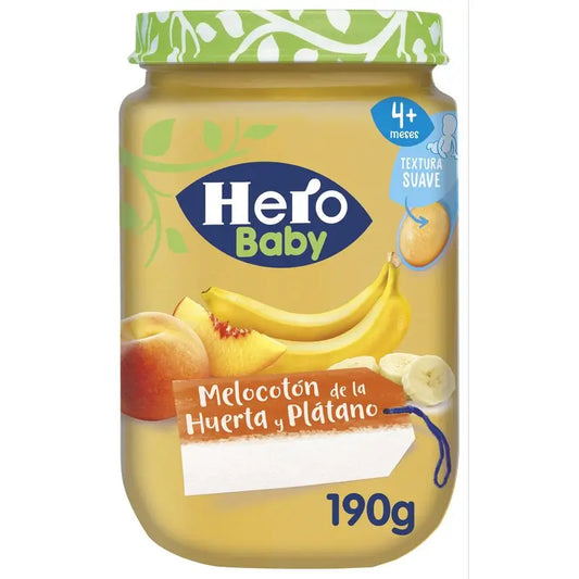 Hero Baby Pêssego e Banana Frasco de Pêssego e Banana, 190gr