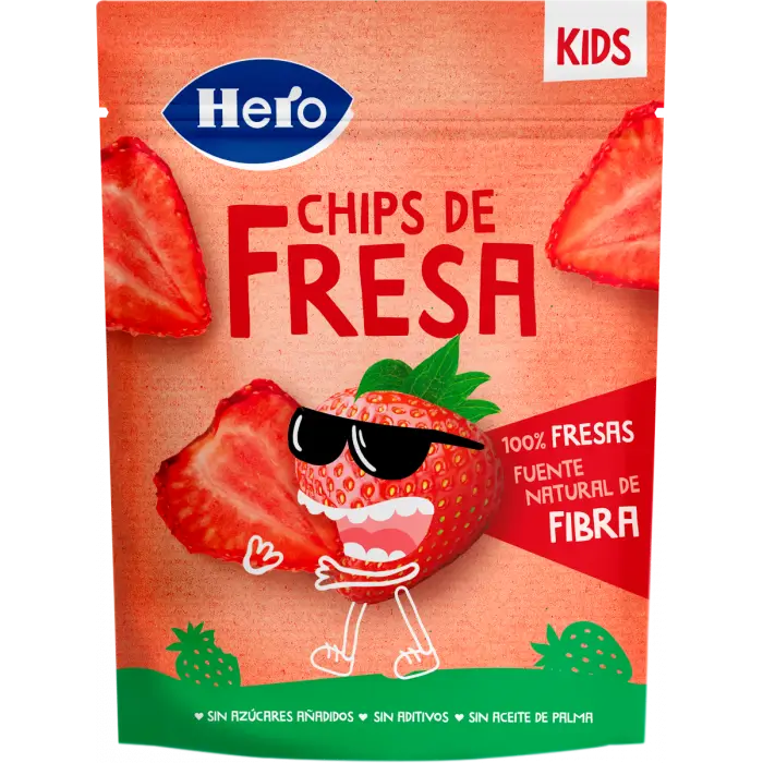 Hero Snack Kids Batatas fritas de morango , 12 gramas