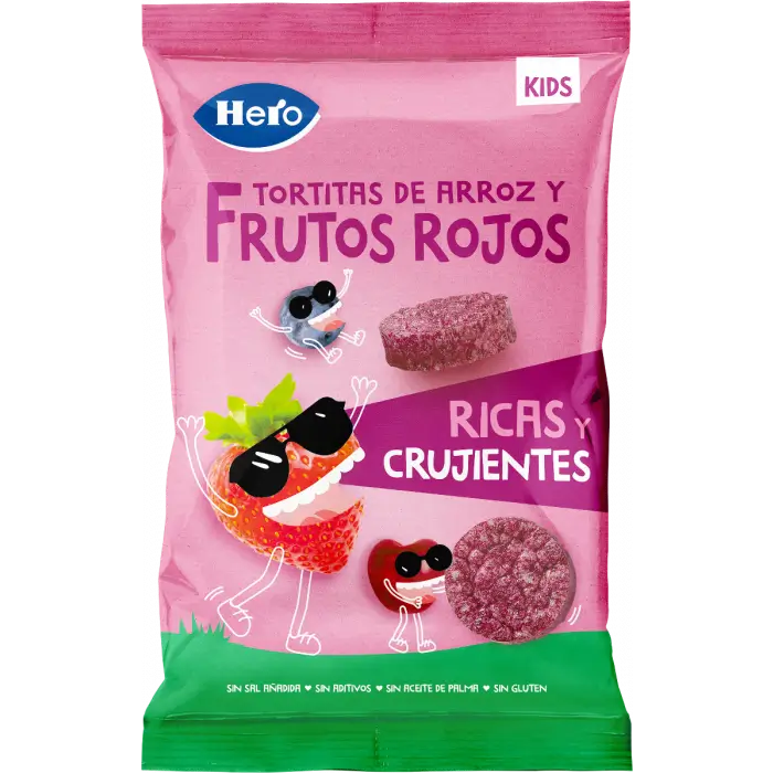 Hero Snack Kids Panquecas de arroz e frutos silvestres , 40 gramas