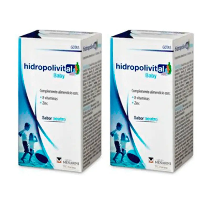 Hidropolivital Gotas para Bebés Duplo Suplemento Alimentar 2 x 10 ml