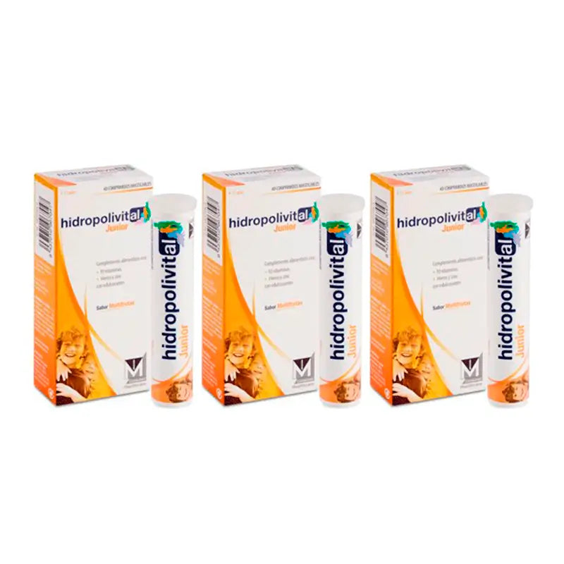 Hidropolivital Junior Triplo Suplemento Alimentar 3 x 40 comprimidos para mastigar