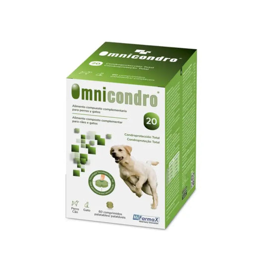 Omnicondro 20 Condroprotector Cães, 60 Comprimidos