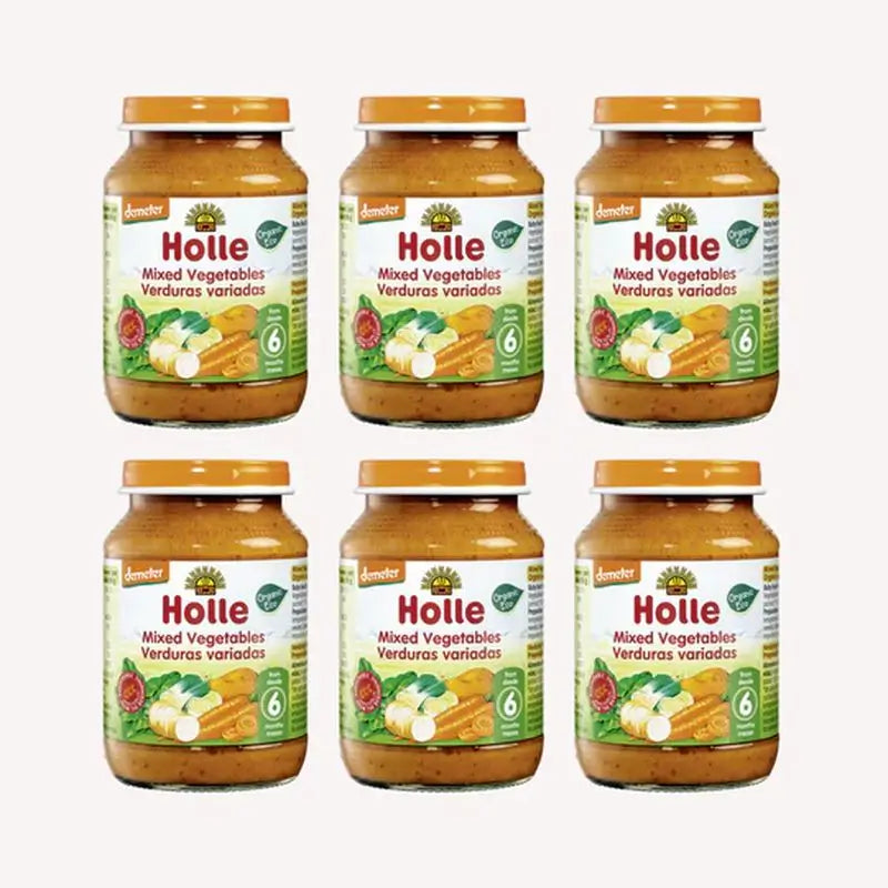 Holle Potito Verduras Variadas, 6 Unidades