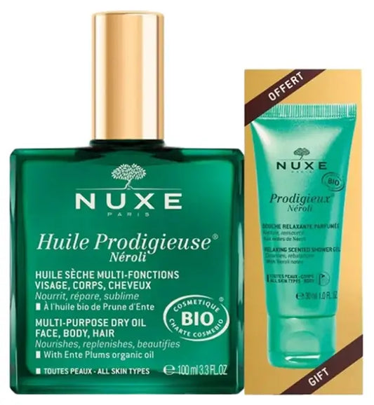 Nuxe Huile Prodigieuse Néroli 100ml + Prodigieux Néroli Gel de Banho 30ml GIFT