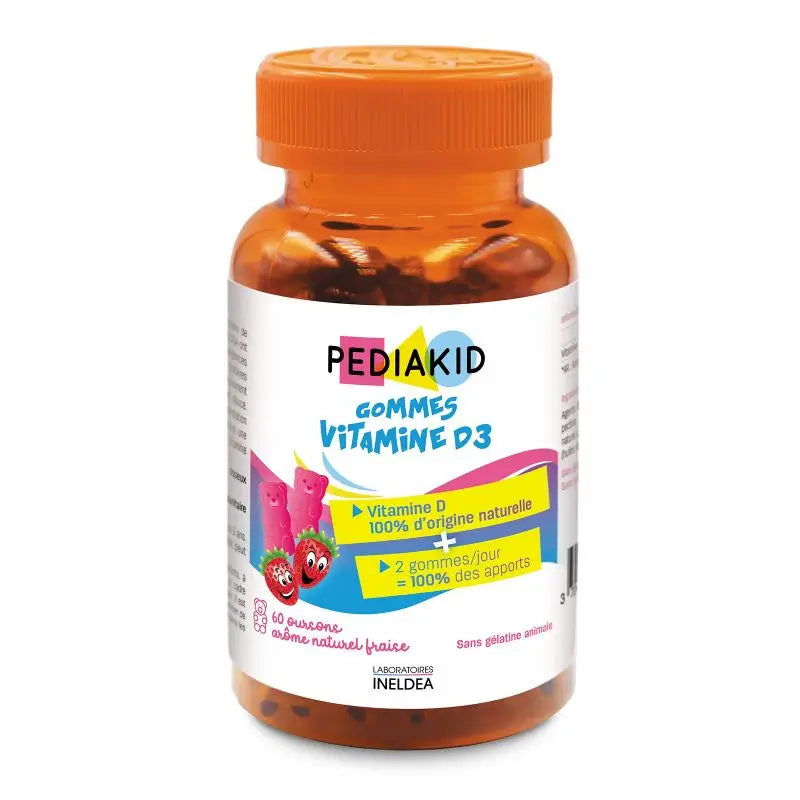 Ineldea Pediakid Ositos Vitamina D3 Sabor Fresa , 60 gominolas