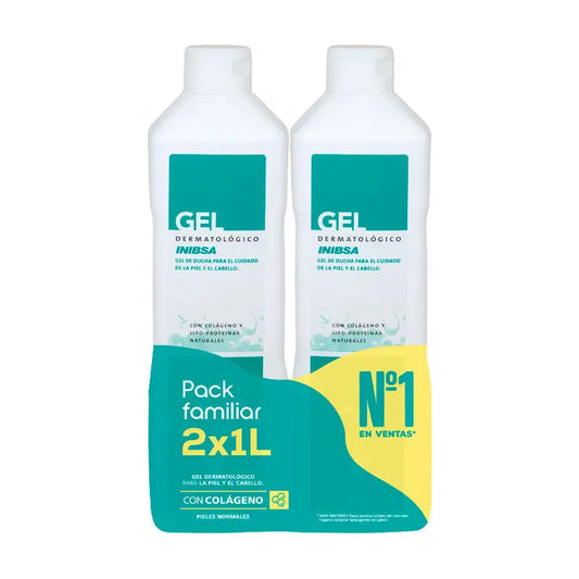 Pacote de Gel Dermatológico Inibsa, 2x1L