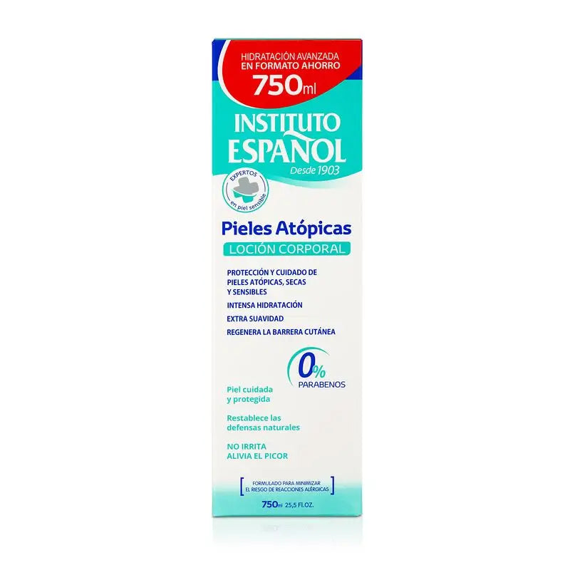 Dispensador de Loção para Pele Atópica Instituto Español, 750 ml