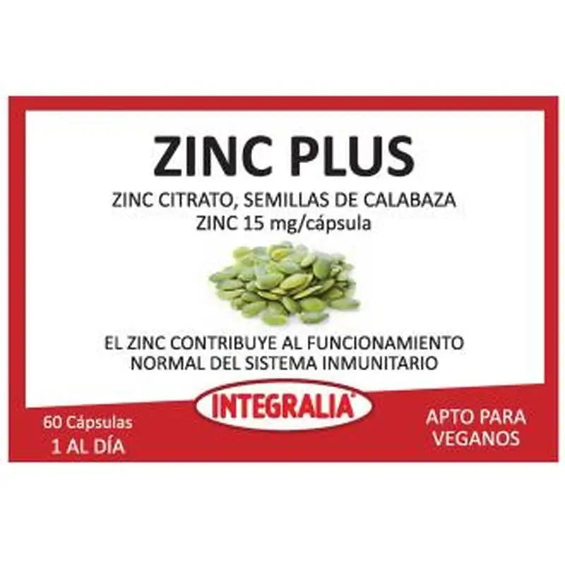 Integralia Zinc Plus 60 Cápsulas 