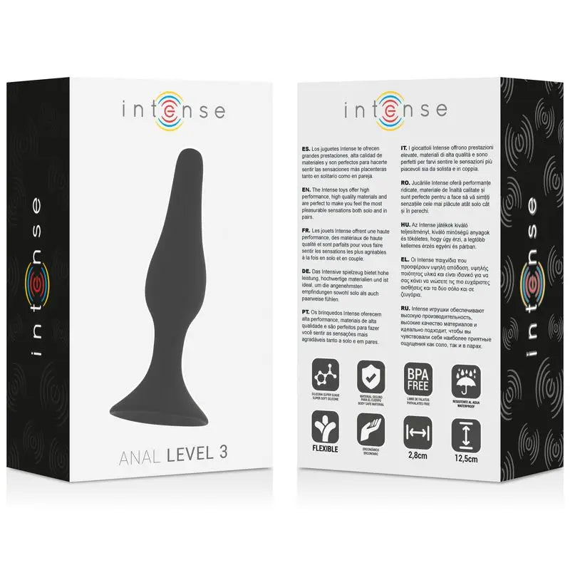 Intense Anal Toys  Anal Level 3 12.5Cm Negro 