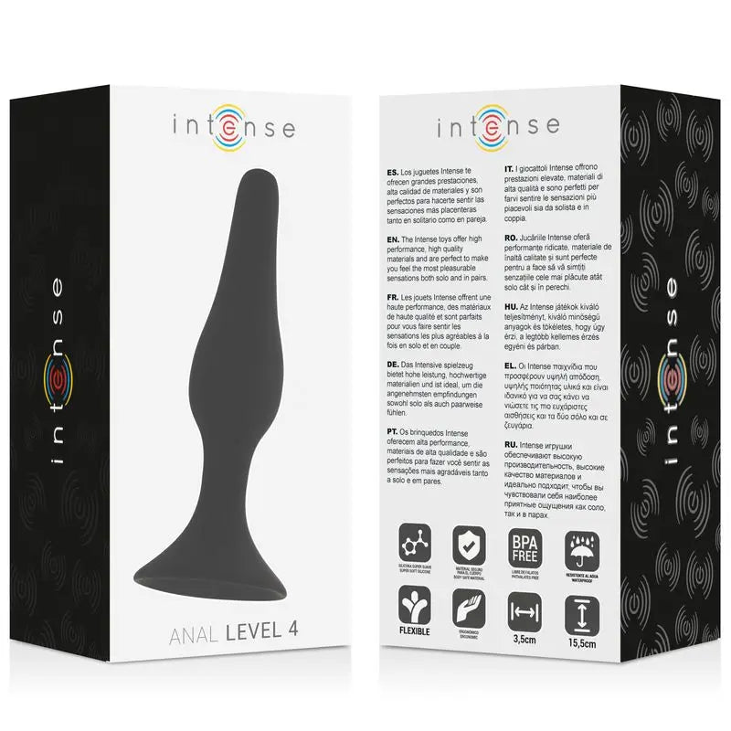 Intense Anal Toys  Anal Level 4 15.5Cm Negro 