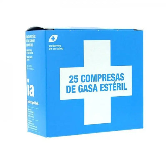 Interapothek Compresas Gasas Estéril, 25 unidades