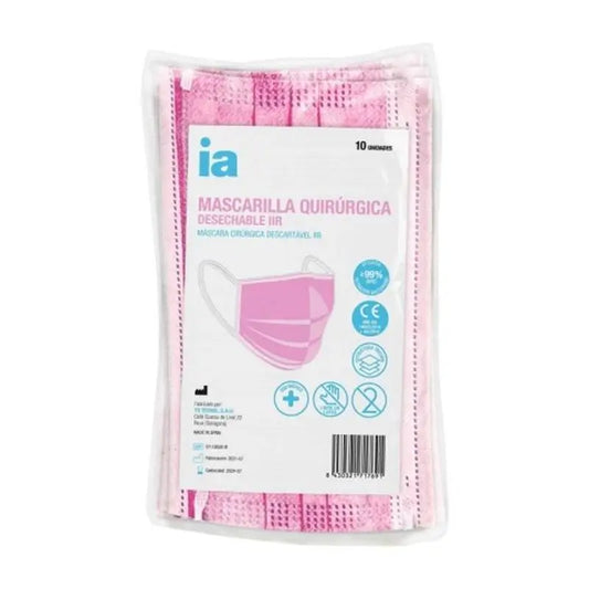 Interapothek Mascarilla iir Rosa, 10 unidades