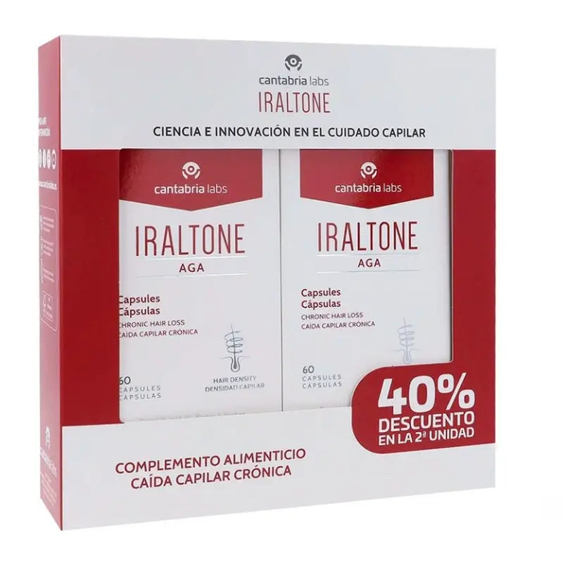 Iraltone Duplo Aga Hair Loss Treatment, 120 cápsulas