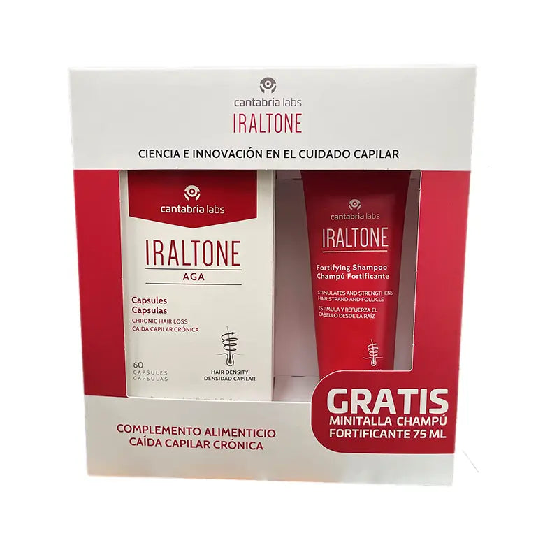 IRALTONE Pacote Aga 60 cápsulas + Champô 75 ml (CITISTONE)