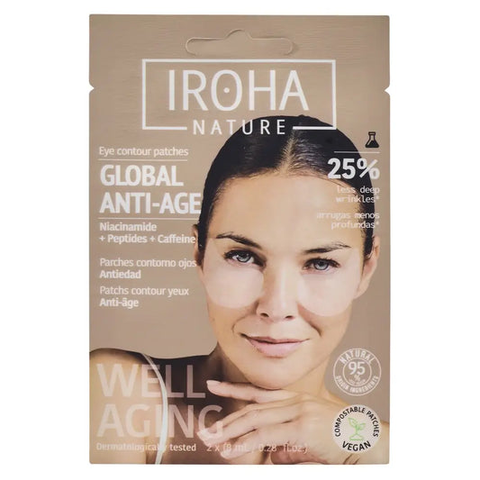 Iroha Nature Global Pensos Anti-Envelhecimento para os Olhos - Niacinamida , 16 (2x8) ml