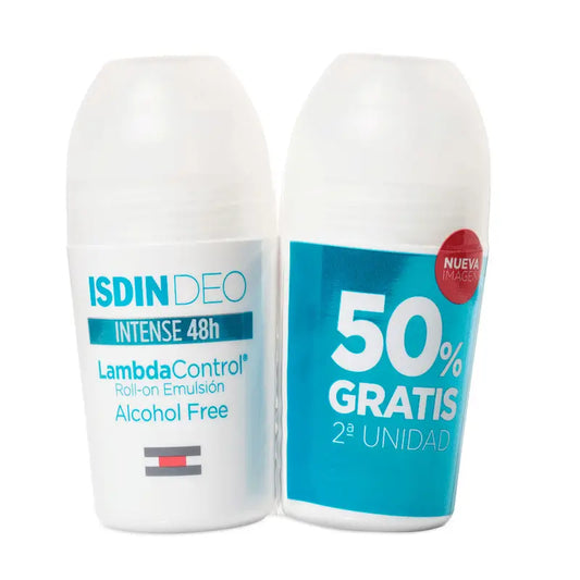 ISDIN Duplo Lambda Control Desodorante Roll-On Emulsión Sin Alcohol 2 x 50 ml