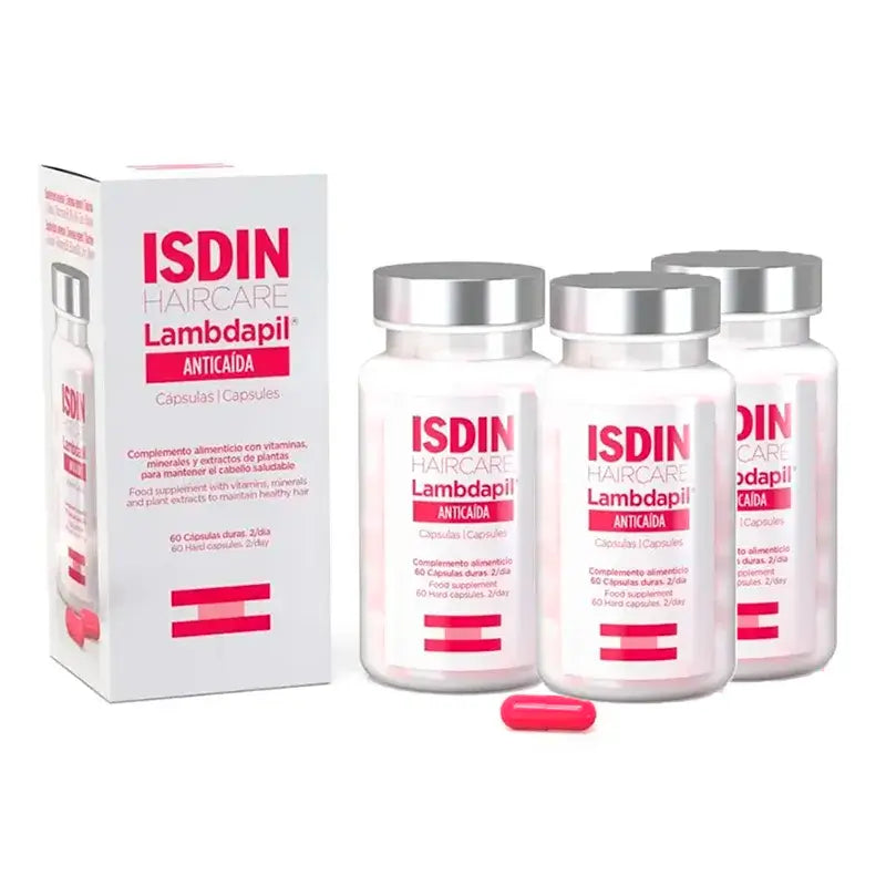 Isdin Lambdapil Triplo Anti-Queda de Cabelo 3 x 60 Cápsulas