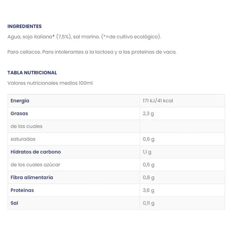 Bebida de soja biológica Isola Bio, 1 litro