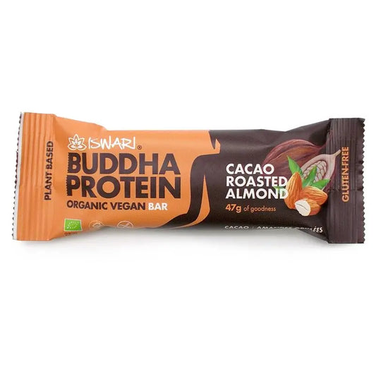 Barra de Proteína Iswari Buddha Cacau Amêndoa, 47g