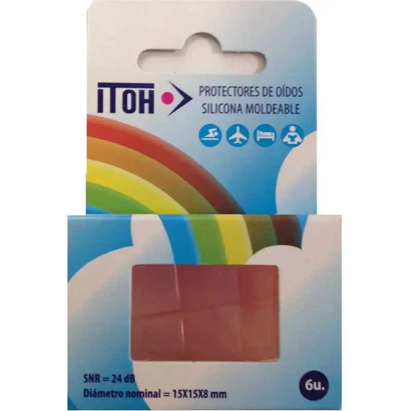 Estojo para tampões de ouvido de silicone Itoh 6 unidades