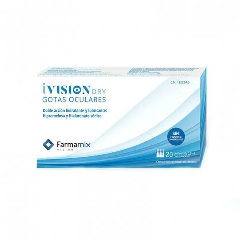 Ivision Dry Eye Drops, 20 doses individuais