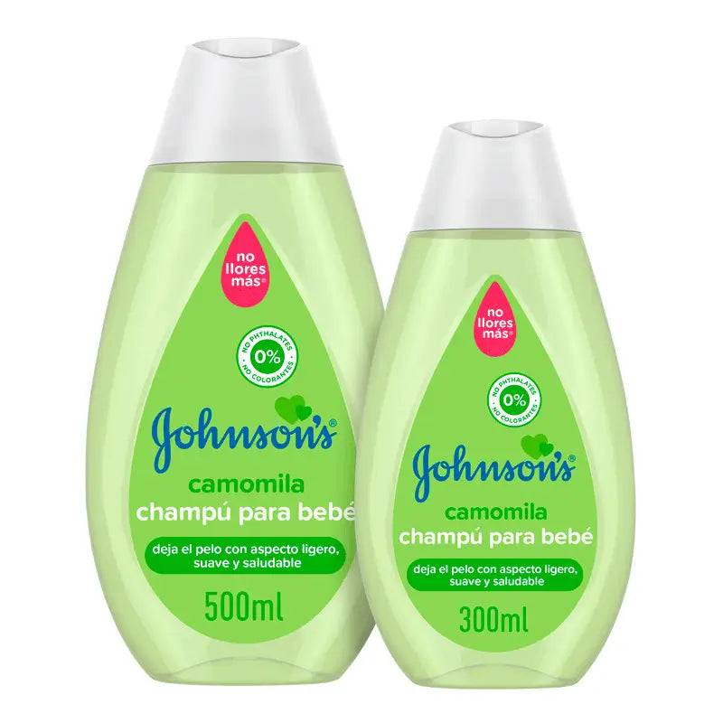 Johnson'S Baby Champú Camomila, Ideal Para Toda la Familia, 500 ml + 300 ml