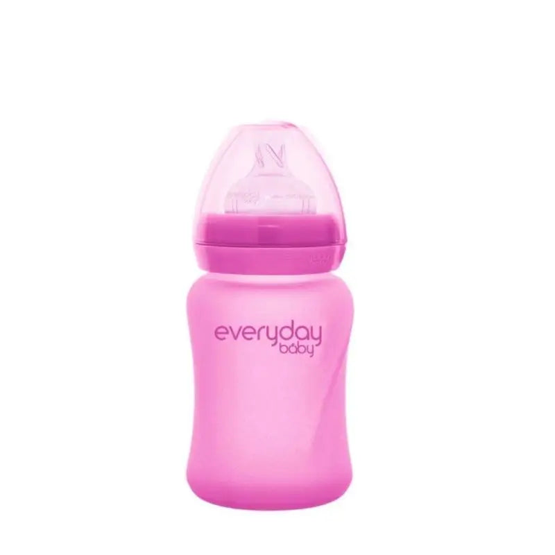 Biberão de vidro Joykids 150 ml Fúcsia Garrafa térmica Everyday Baby