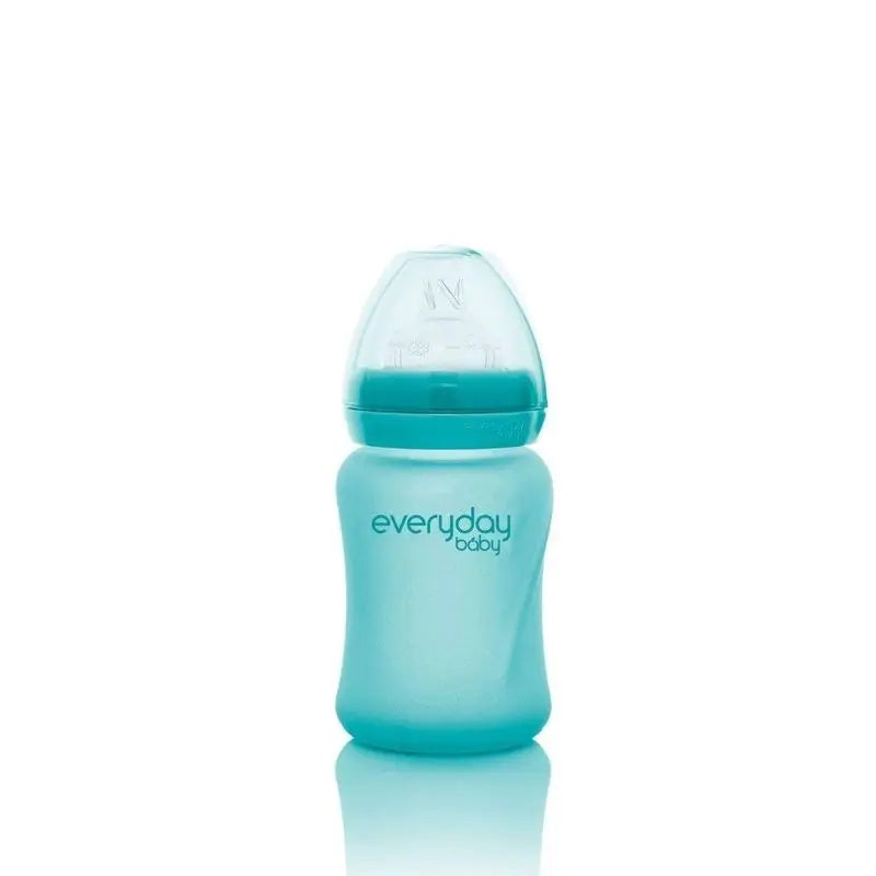 Garrafa de vidro Joykids 150 ml Turquesa Garrafa térmica Everyday Baby