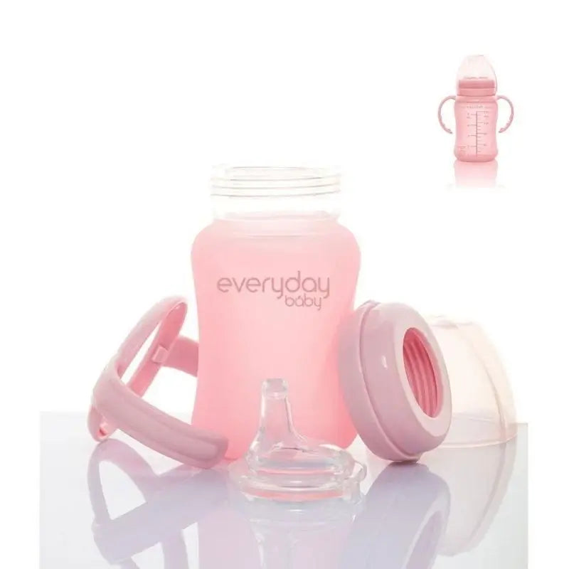 Joykids Everyday Baby Caneca de vidro para bebé 150 ml Rosa claro