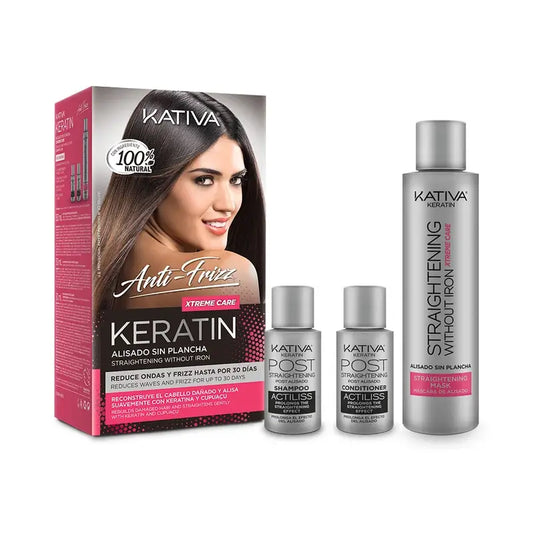 Kativa Keratin Antifrizz Xtreme Care - Alisamento Sem Alisador, 1 unid.