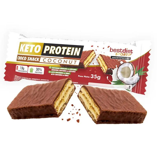 Keto Protein Choco Snack Coconut Bar, 1 unidade.