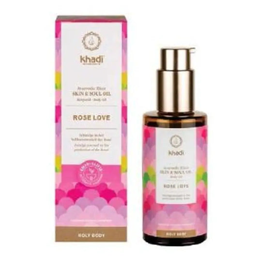 Khadi Aceite Elixir Ayurveda Rosa Regenerante 100Ml.