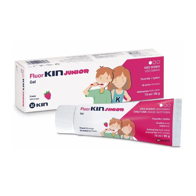 KIN FluorKIN Junior Gel Morango 75 ml