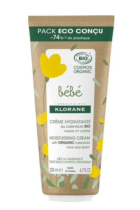 Creme Hidratante de Calêndula Orgânico Certificado Klorane - Rosto e Corpo - Bebé , 200 ml