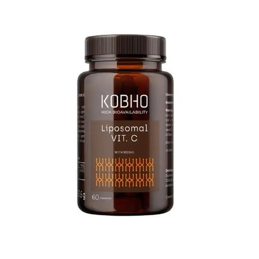 Kobho Labs Suplemento de Vitamina C Lipossomal + Reishi, 60 cápsulas