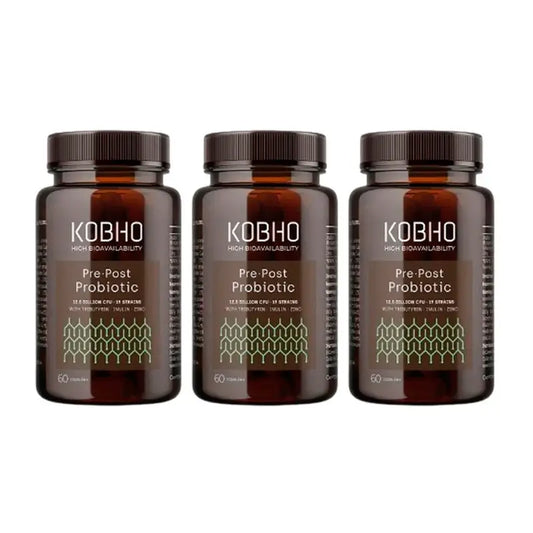 Kobho Labs Triplo Suplemento Probiótico Pré-Pós, 3 x 60 cápsulas