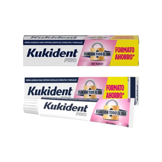 Kukident Pro Creme Adesivo de Dentadura Completo, Neutro 2x70g