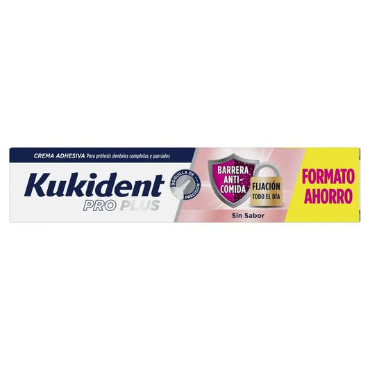 Kukident Pro Plus Barreira Anticomida Sem Sabor, 57 Gr