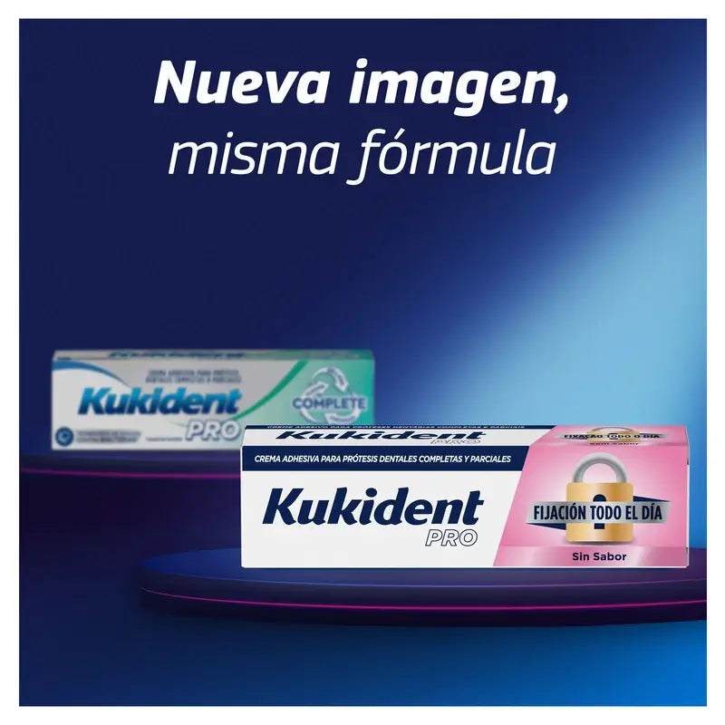 Kukident Triplo Pro Creme Adesivo Completo para Dentaduras, Neutro 3 x 70 Gr