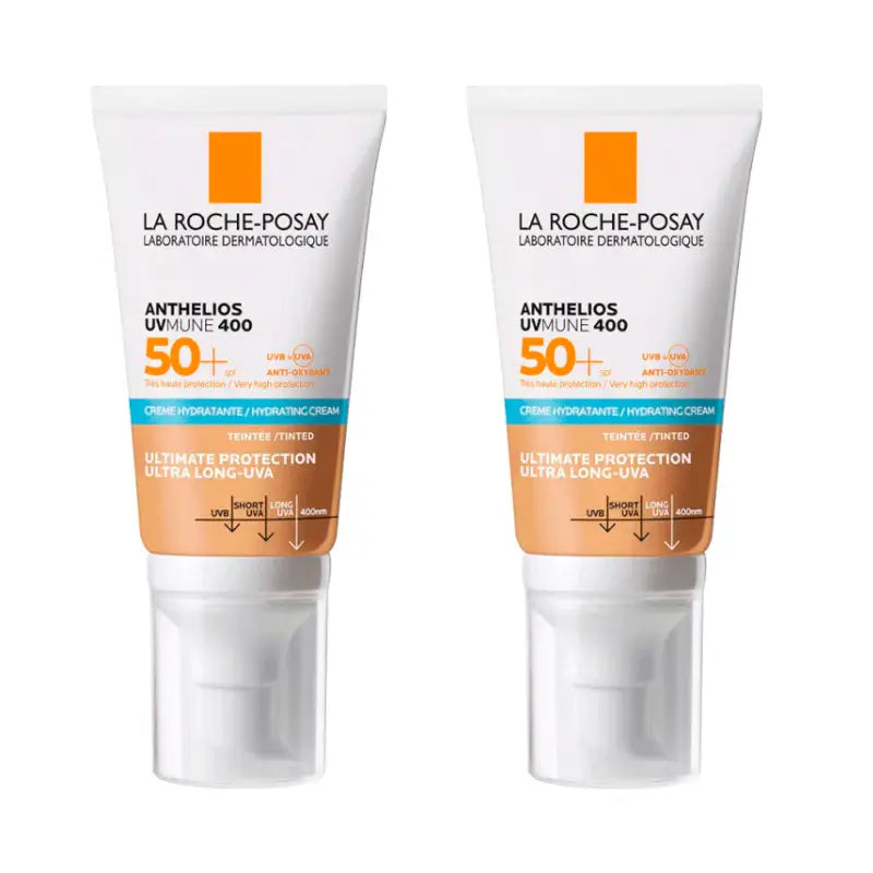 La Roche Posay Duplo Anthelios Colour Cream Spf 50+ Pele Sensível, 2 X 50 Ml