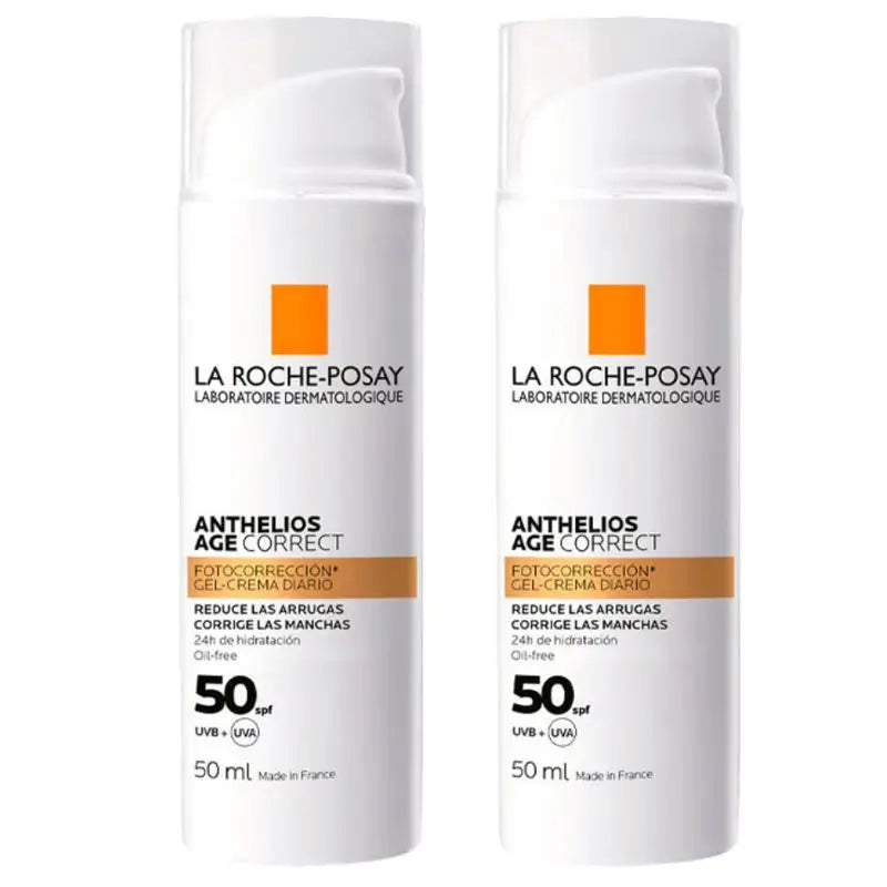 La Roche Posay Anthelios Age Correct SPF50 Gel-Creme, Duplo 2x50 ml