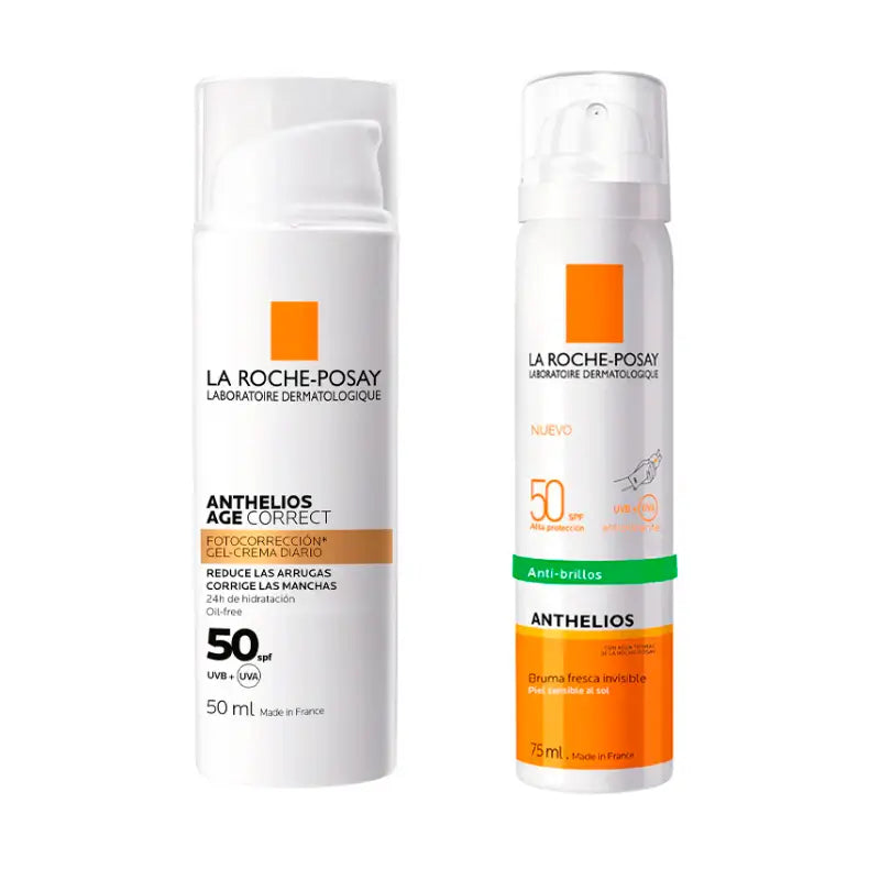 La Roche Posay Anthelios Névoa Facial Pack Spf50 75Ml + Age Correct Gel-Creme Spf50 50Ml