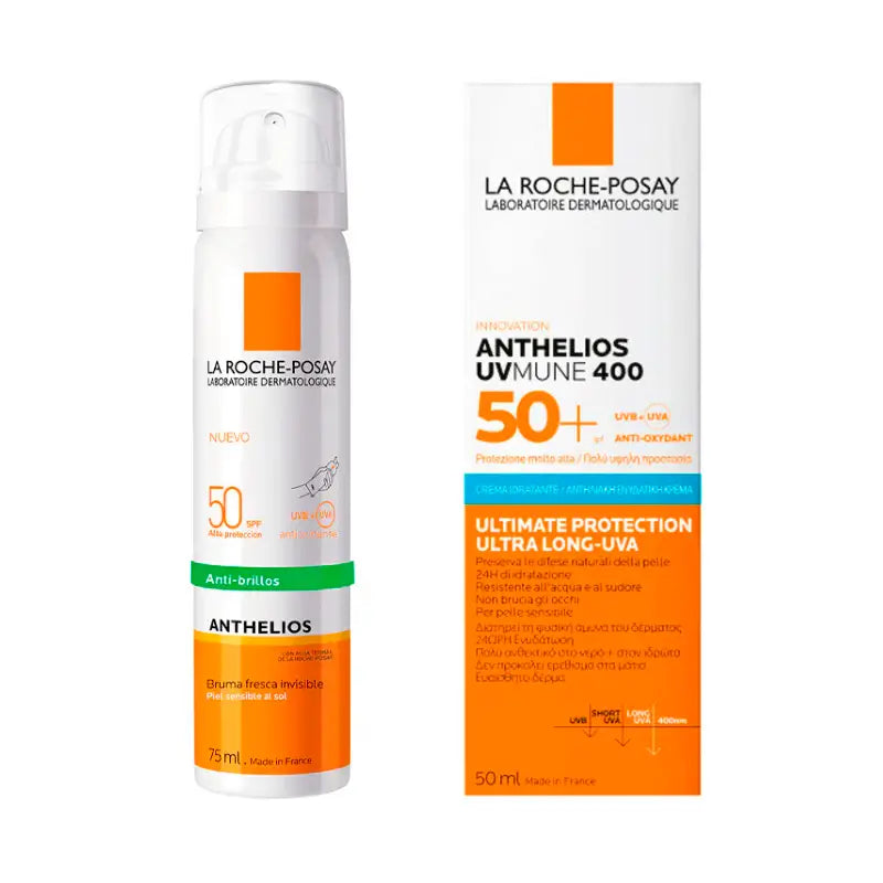 La Roche Posay Anthelios Névoa Facial Pack Spf50 75Ml + Uvmune 400 Spf50+ 50Ml