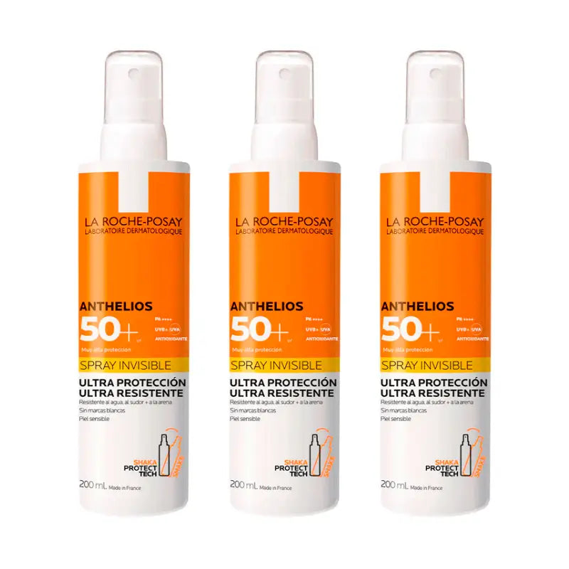 La Roche Posay Triplo Anthelios Spray Invisível Spf 50+, 3 X 200 Ml